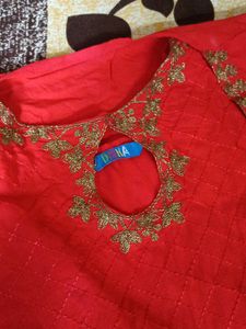 Red Gown With Shrug
