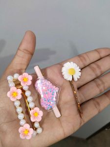 Cute Hair Clips And Earring