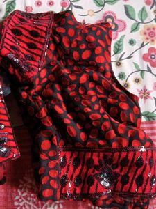 Red &amp; Black Sequin Dress
