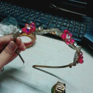 Red Beaded Headband