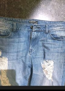 Blue Saint Ripped Jeans Ankle Length