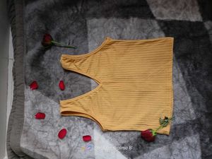 Beutiful Yellow Crop Top