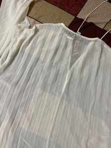 white h&amp;m formal shirt top