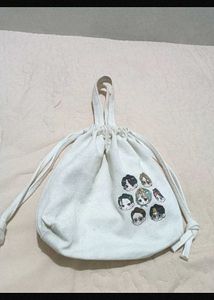 BTS merchandise cute drawstring tote bag