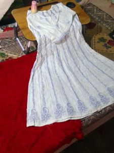 Embroidered White Kurta