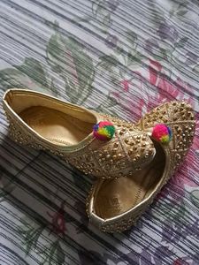 Gold Embellished Jutti Shoes