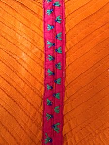 Orange Embroidered Kurta