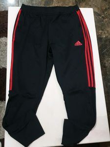 Adidas Black & Red Striped Track Pants