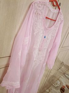 ChikanKari Baby Pink Kurta