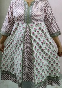 Floral Print Kurtz In Cotton