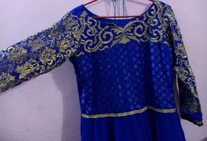 Navy Blue Full Flared Anarkali