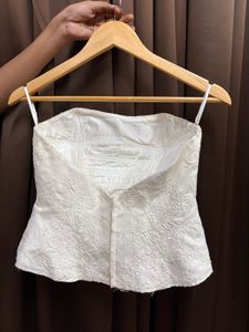 White Lace Corset Top