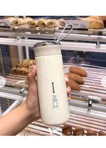 400ml Glass Water Bottle With Plastic Protector
