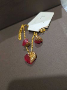 Resin Heart Pendant With Studs