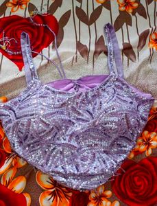 Embroidery Straps Crop Top Plazzo And Dupatta