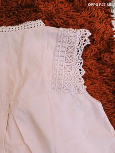 Cotton Shirt With Laces