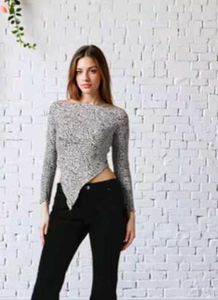 Chic Animal Print Long Sleeve Top