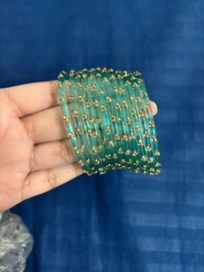 Green & Gold Bangle Set