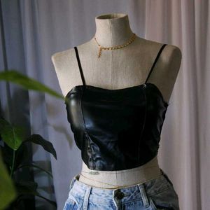 Sleek Black Crop Top