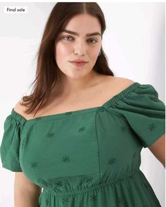 Green Shifli Dress for Plus Size