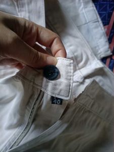 Cream/Beige Colour Jeans Pant