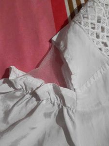 White Puffy Sleeve Top