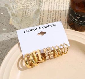 Gold Earring Set - 6 Pairs