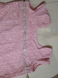 Pink Embellished Kurta