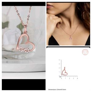 Giva Rose Gold Infinity Heart Pendant W Link Chain