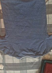 NUON Blue Striped Ringer Tee
