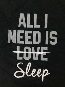 Black 'Sleep' Graphic Top