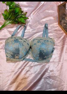 Lace Bra - Blue Floral