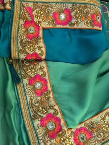 Border Silk Dual Tone Saree