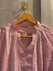 Pink Embroidered Kurti