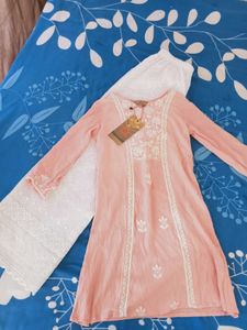 Embroided Kurta With Trouser