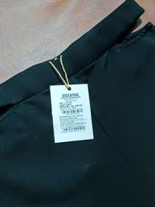 Sassafras Black Solid Flare Slim Fit Trouser