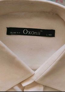Oxonii White Shirt Full Sleeves Slim Fit Size L 40