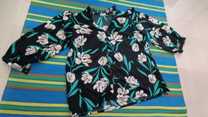 Floral Button-Down Blouse