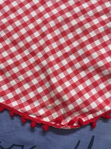 Tom Tailor Red And White Check Design Scarf