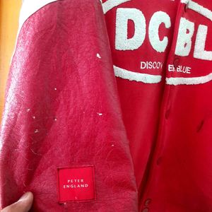 RED JACKET ❤️🔥WITH LEATHER SLEEVES