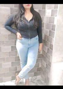 Gray Knit Zip-Up Cardigan