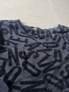BLACK ABCD FULL SLEEVES TOP