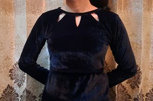 Black Velvet Bodycon Dress