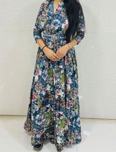 Floral Maxi Dress With Belt