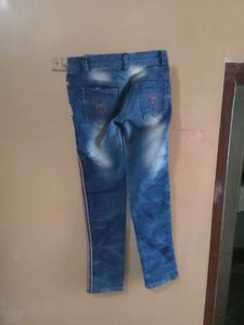 Striped Denim Jeans