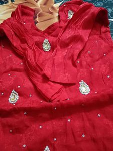 Beautiful Red PATIALA Suit