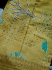 Yellow Floral Print Dupatta