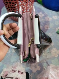 Ladies Hand Bag Blue Cherry