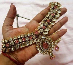 Heavy Kundan Pink Diamond Set
