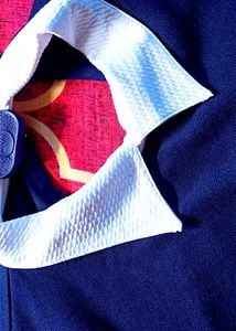 New Nevy Blue Collar T-Shirt Top 🥰